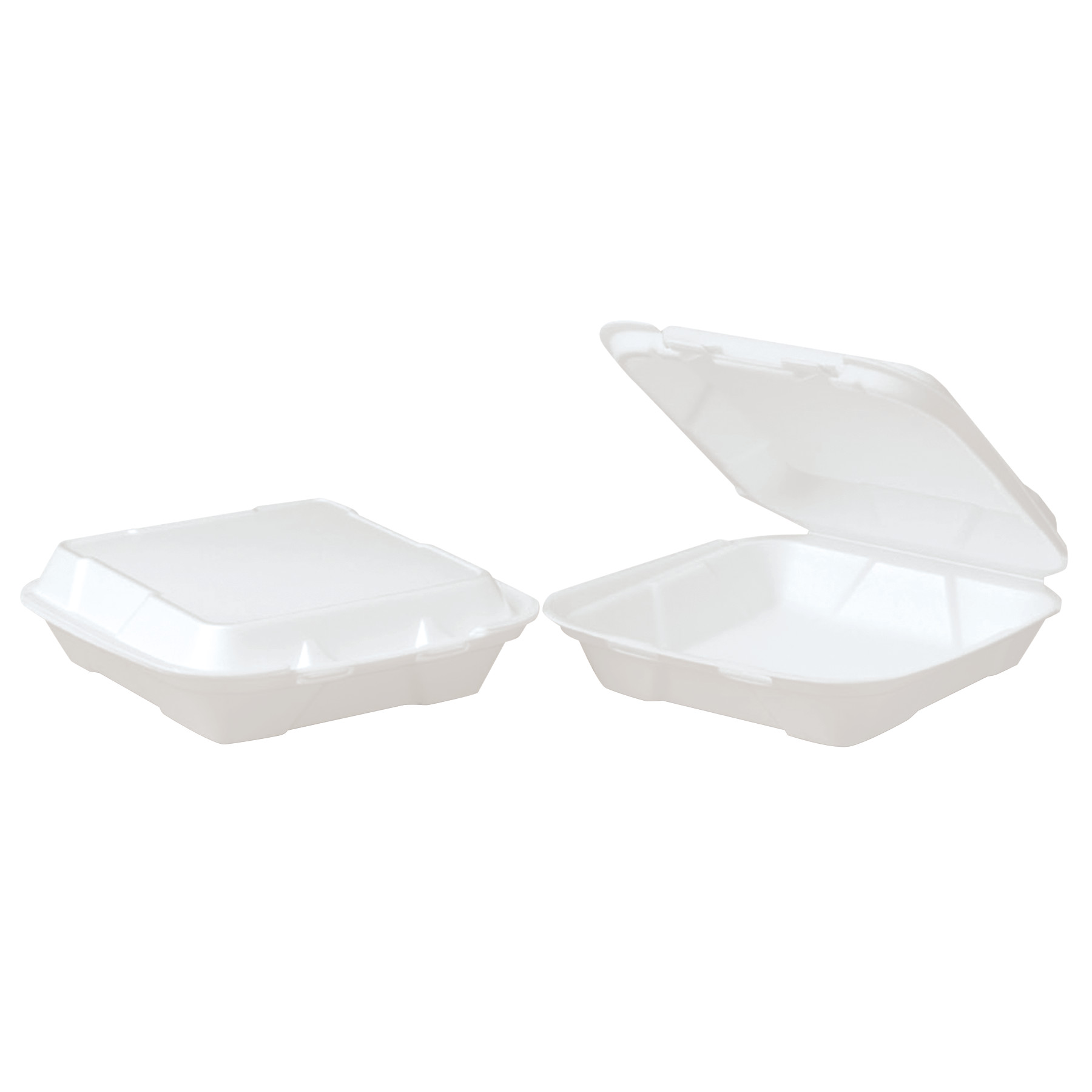 Genpak Small Foam Hinged Container, 87/16 x 75/8 x 23/8, WE