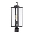 thumbnail image 4 of Hukoro 1-light Matte Black Outdoor Post Light Kits Head with Clear Glass Shade Middle-2 Pack - Black, 4 of 9