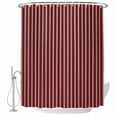 thumbnail image 2 of Abstract Red,Waterproof Fabric Shower Curtain,Contemporary Minimalist Gradual Lines Waterproof Fabric Shower Curtain for Bathroom Curtains Bathtubs Hotel Shower Curtains with 12 Hooks Small 36x78in, 2 of 8