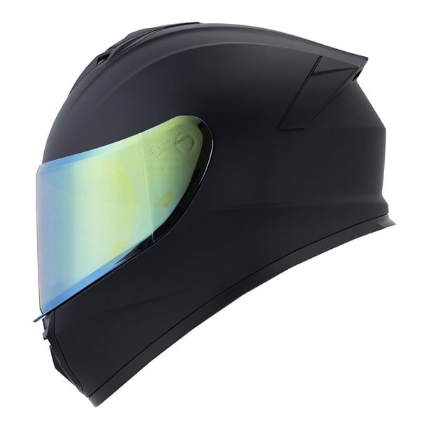 Casco Ghira Gh-Nova Negro Mate Cerrado Mica Dorada negro L