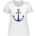 thumbnail image 3 of Inktastic Anchor Nautical Women's Plus Size T-Shirt, 3 of 5