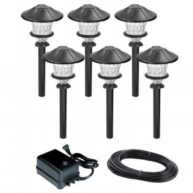 Low Voltage LED Path Light Kit, Black & Aluminum
