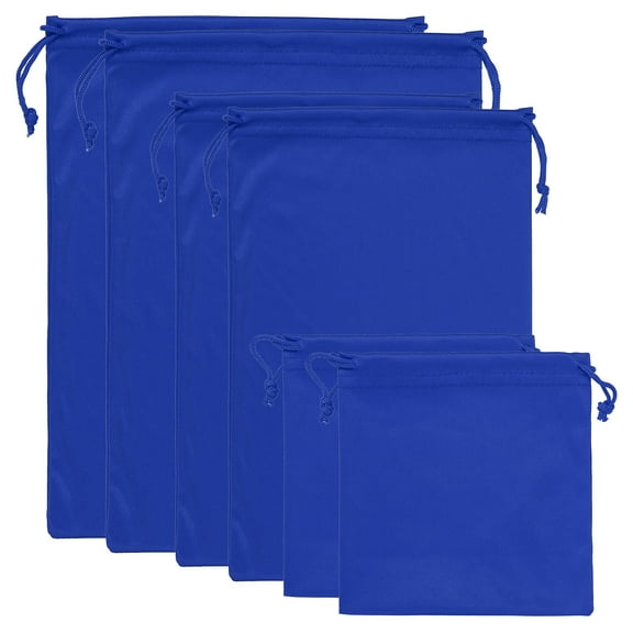 Uxcell Ski Goggle Bag, 6 Pack Microfiber Pouch Protective Storage Case Sleeve, Blue