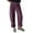 Purple, variant on OIOLOYJM Corduroy Pants Women Casual Mid-Rise Pants Elastic Waistband Straight Leg Loose Trousers Comfortable Sweatpants with Pockets Blue L