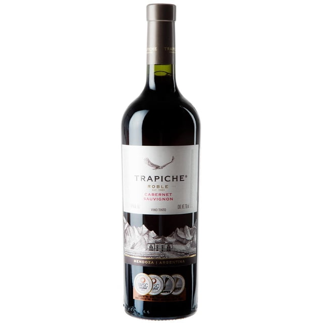 Pack de 12 Vino Tinto Trapiche Roble Cabernet Sauvignon 750 ml Trapiche Roble Cabernet Sauvignon