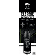 Venum Classic 70 lb Heavy Punching Bag Kit – Boxing & MMA Training – Black/White – 48” Assembled