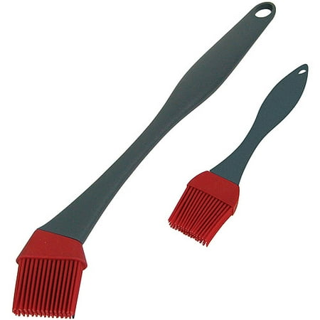 Onward Grill Pro 41090 Grey & Red Silicone Basting Brush Set 2 Piece (Best Silicone Basting Brush)