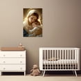 thumbnail image 2 of ZHONGYUTONG Holy Mary Wall Art Virgin Mary Canvas Mother Mary and Baby Jesus Picture Catholic Painting for Living Room Decor Framed (12.00" x 18.00"), 2 of 5