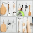 thumbnail image 2 of OULII 15Pcs Super Adhesion Stainless Steel Hooks Punch Free Sticky Hangers with Dimensional Stability, 2 of 8