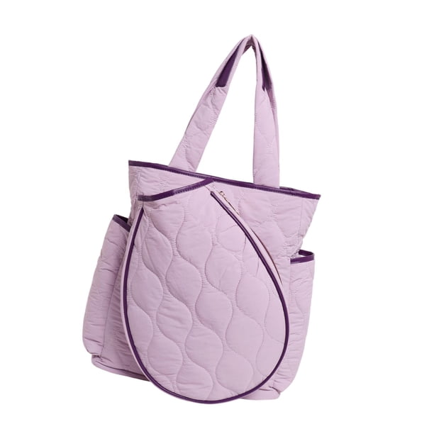 Bolsa para raquetas de tenis, ligera, para raquetas de squash, organizador de mochila, bolsillos de almacenamiento púrpura