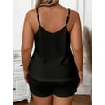 thumbnail image 2 of Cuteduck Women's Sets Summer Sleeveless V-Neck Plus Size 2-Piece Leopard-Print Casual Home Outfit 1X-4X, 2 of 9