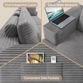 thumbnail image 2 of Asofer Oversized Modular Sectional Sofa, L Shaped Convertible Sectional Sofa with Chaise, Modern Couches for Living Room Apartment Office, No Assembly , Grey, 2 of 9