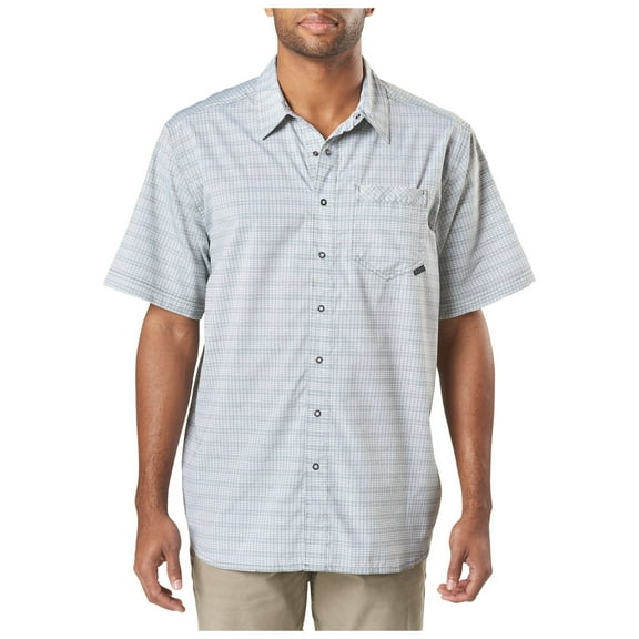 5.11 Work Gear Men's Intrepid Short Sleeve Polo Shirt, Polyester Mesh Fabric, Fatigue, X-Small, Style 71370