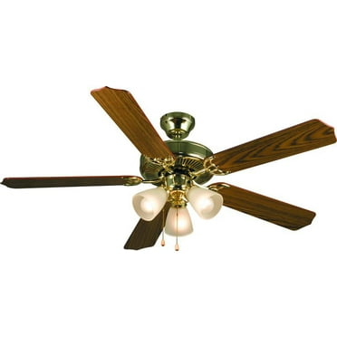 Hampton Bay Carriage House 52 Led Indoor Polished Brass Ceiling Fan 1002409868 Com Hampton Bay Carriage House 52 Led, Antique Brass Ceiling Fans With Light And Remote