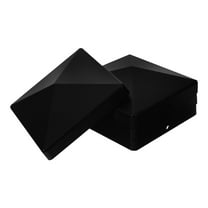 Soimiss 4 Sets of Plastic Fence Post Caps Fence Toppers Black for Homeowners
