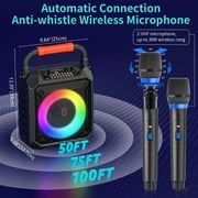 FanFun Karaoke Machine for Kids Adults , 40W Home Karaoke Speaker System with TV Connection, 6.5'' Bluetooth Speaker with 2 Mics, Dj Light, T17-T