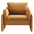 thumbnail image 6 of Modway Indicate Performance Velvet Armchair in Cognac, 6 of 9