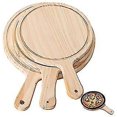 thumbnail image 1 of Bandeja de Pizza, tabla redonda de madera para Pizza, plato de corte, herramienta para hornear de cocina con mango, 1 of 3