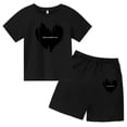 thumbnail image 3 of Conjunto de 2 piezas de camiseta y pantalones cortos para niños y adolescentes, ropa deportiva con estampado de moda coreana, conjunto de verano para bebés, manga corta, 3 a 12 años, 3 of 5