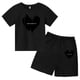 thumbnail image 3 of Conjunto de 2 piezas de camiseta y pantalones cortos para niños y adolescentes, ropa deportiva con estampado de moda coreana, conjunto de verano para bebés, manga corta, 3 a 12 años, 3 of 5