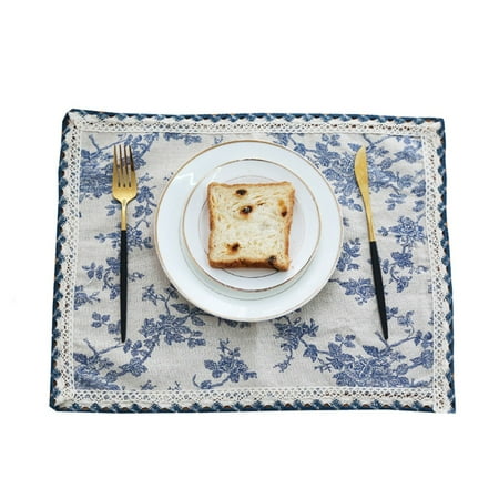 

ALSLIAO Woven Spiral Heat Resistant Table Dinner Mat Coffee Placemat Holiday Decor Mat