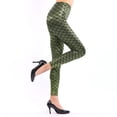 thumbnail image 5 of Arlun Shiny Fish Scale Printed Leggings for Women High Waisted Stretch Tight Pants Stylish Leather Slim Fit Bodycon Pants 2026 Carnival Holiday Outfits Green One Size, 5 of 5