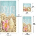 thumbnail image 2 of 3-Piece Towel Set,Tropical Summer Beach Bath Towel Sets, 1 Bath Towel, 1 Hand Towel, 1 Washcloth, Seashell Starfish Hawaii Flower Sand On Blue Absorbent Soft Towels Quick Drying for Bathroom, 2 of 7