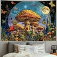 thumbnail image 2 of PRATYUS Mushroom Tapestry Moon Star Tapestry Starry Sky Tapestry Vintage Aesthetic Tapestry Nature Plant Tapestry Floral Flower Tapestry Butterfly Night Tapestry Wall Hanging Decor for Home Painting, 2 of 6
