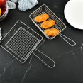 thumbnail image 6 of Mini Square Fry Basket Stainless Steel French Fries Holder Deep Fryer Baskets Square Mesh Food Basket with Handles Small Serving Basket for Kitchen Restaurant Cafe Barbecue, 6 of 8