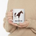 Personalized Brown Hackney Pony Angel Wings Memorial Coffee Mug
