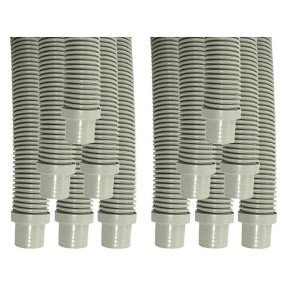 DyGTyX 12 Pack Universal Swimming Pool Cleaner Suction Hose Long Grey Color for Hayward Navigator, Pool Vac Ultra, AquaBug, Polaris ATV and More