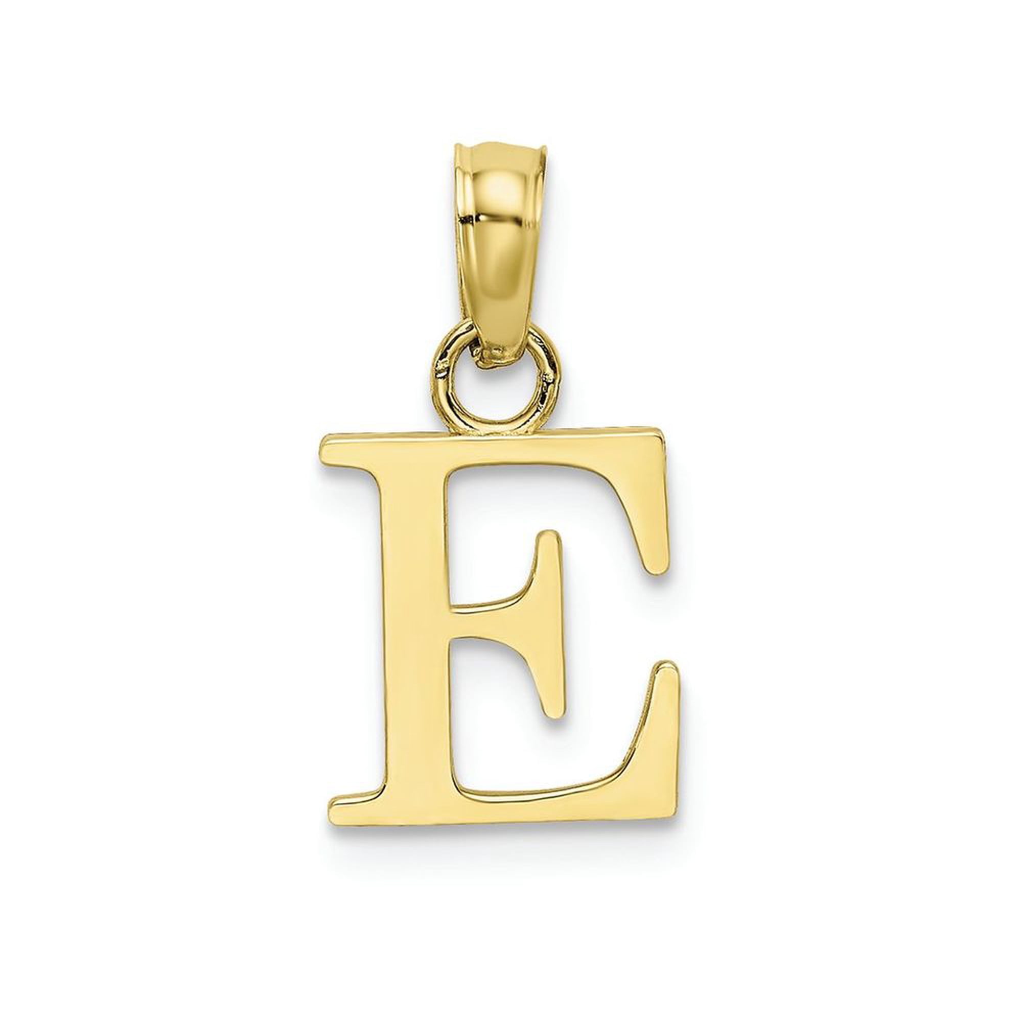 FJC Finejewelers 10k Yellow Gold E Block Initial Charm