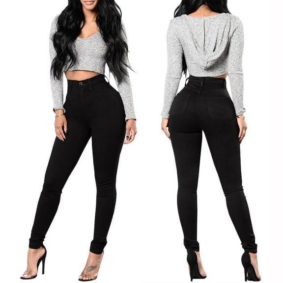 Fjofpr Clearance Sale Deal Womens Jeans Trendy Fall 2024 Women High Waist Stretch Hose Leggings Skinny Slim Fitness Pants Trousers