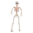 thumbnail image 2 of Estatua de esqueleto de Halloween, figura de esqueleto humano articulado, adorno de articulación móvil, estatua espeluznante hecha de PP, adecuada par, 2 of 9