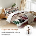 thumbnail image 7 of Merry Christmas Bedding Duvet Cover Set King 4 Pieces Xmas Tree Snowflake Red Buffalo Plaid Wood Grain Bedding Set with Zipper Closure,1 Comforter Cover 92x106 Inches 1 Flat Sheet & 2 Pillow Cases, 7 of 7