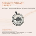 thumbnail image 2 of Zodiac Shungite Pendant Necklace - Natural Healing Stone with Engraved Constellation Symbol for Astrology Lovers (Taurus), 2 of 8