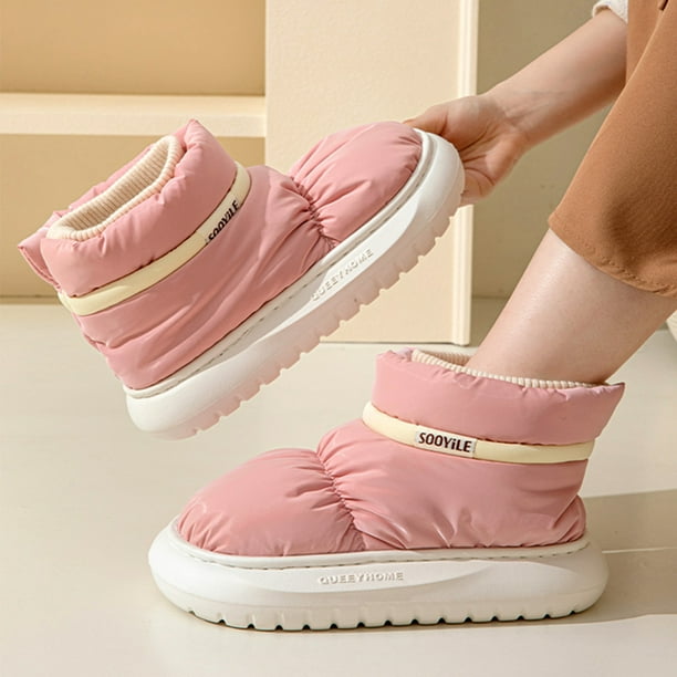 Pantufla Botines de plumón para mujer, zapatillas antideslizantes, artículos para el hogar impermeables Likrtyny Tenis De Mujer Tenis De Hombre