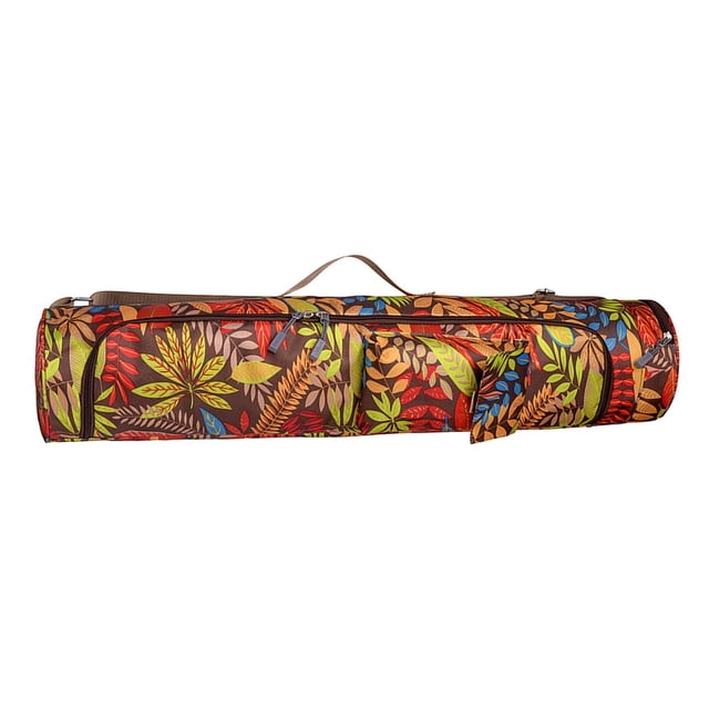 Mochila para esterilla de yoga con bolsillo y cremallera completa, bolsa de ejercicio grande y ligera Estilo verde C