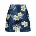 thumbnail image 4 of Olyvenn Floral Linen Shorts for Women 2025 Summer Plus Size Comfy Drawstring Casual Elastic Waist Pocket Loose Fitted Short Outfits Multicolor L, 4 of 5