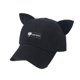 thumbnail image 1 of Gorra de béisbol de algodón con diseño de orejas de gato, tamaño ajustable, 1 of 1