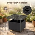 Biotree Outdoor Patio Rattan Wicker Steel Side Deck Table, Dark Brown ...
