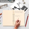 thumbnail image 4 of FORMRS 1-Subject Spiral Notebook 8" x 5" College Ruled 60 Refillable Sheet, 2 Pack, Black Chubby Cat, 4 of 7