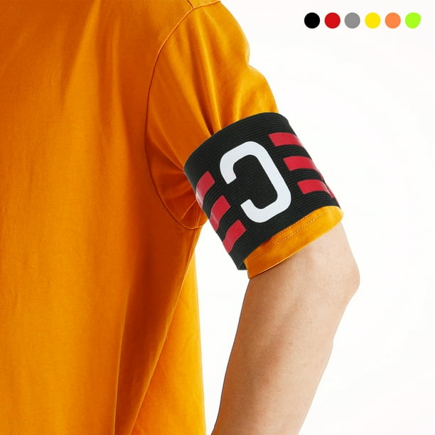 Lot De 3 Brassards De Capitaine – élastiques, Réglables, Noirs, Pour Football/rugby/hockey