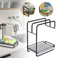 thumbnail image 2 of Ongmies Kitchen Rag Organizer & Drying Rack – 2025 New Sponge Holder and Dishcloth Hanger, Black Cloth Rack for Scrubber, Rag, and Brush Storage, 2 of 8