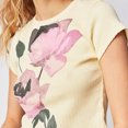 thumbnail image 6 of Suagox Women's Summer Casual Crop Tops Short Sleeve Crewneck Flower Print Short T-shirt, 6 of 10