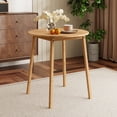 thumbnail image 2 of Gymax 27.5'' Round Bamboo Dining Table for 2-4 Person for Small Space Dining Room, 2 of 10