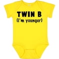 thumbnail image 3 of Inktastic Twin B (i'm Younger) Boys or Girls Baby Bodysuit, 3 of 5