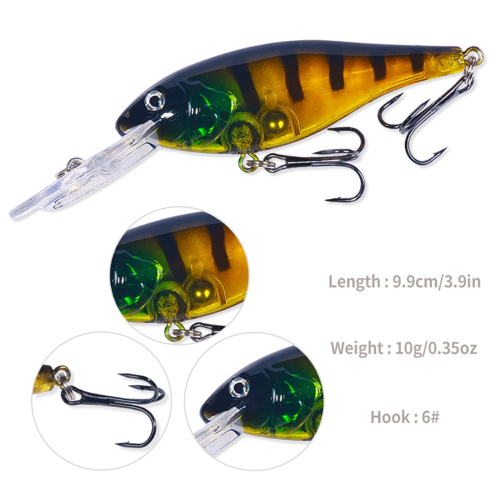 HENGJIA Minnow Fishing Lures,16Pcs Large Crankbaits Set Fishing Hard Baits Swimbaits Boat Topwater Lures for Trout Bass Perch Fishing