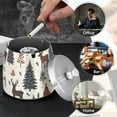 thumbnail image 4 of Yayeee Ashtray with Lid for Cigarette Smokeless Stainless Steel Home Ash Holder, Beige Christmas Forest, 4 of 7