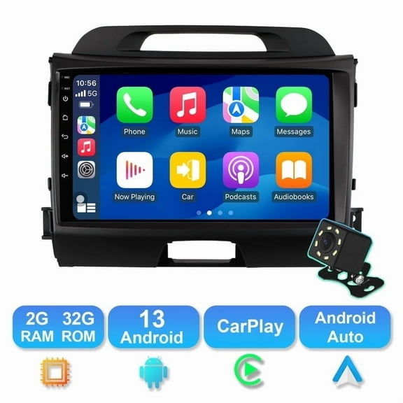 Android 13 Car radio for KIA Sportage 3 2010-2016 Multimedia Stereo Wireless Carplay Android Auto Autoradio Navigation GPS WIFI Mirror link Camera FM BT 2 32G